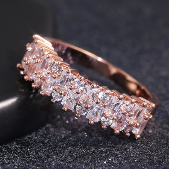 🎀 Fashion Beautiful Gems Full Around Zircon Eternity Rings for Women, PD162 - Picture 6 of 12